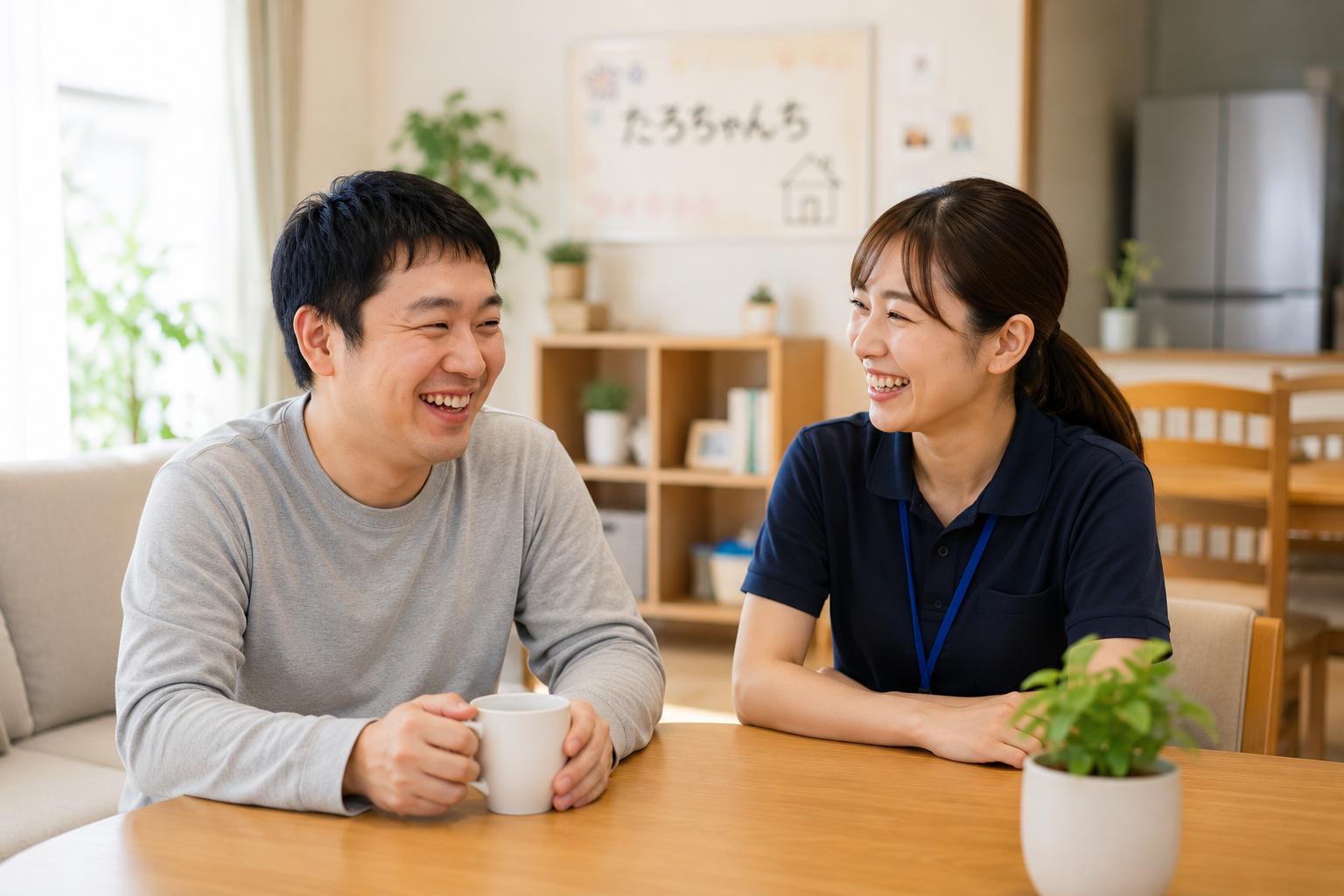 障がい者グループホームで安心して暮らす利用者とスタッフ
