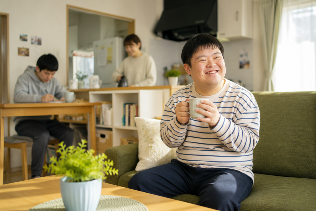 障がい者グループホームで安心して自分らしく暮らす利用者の様子