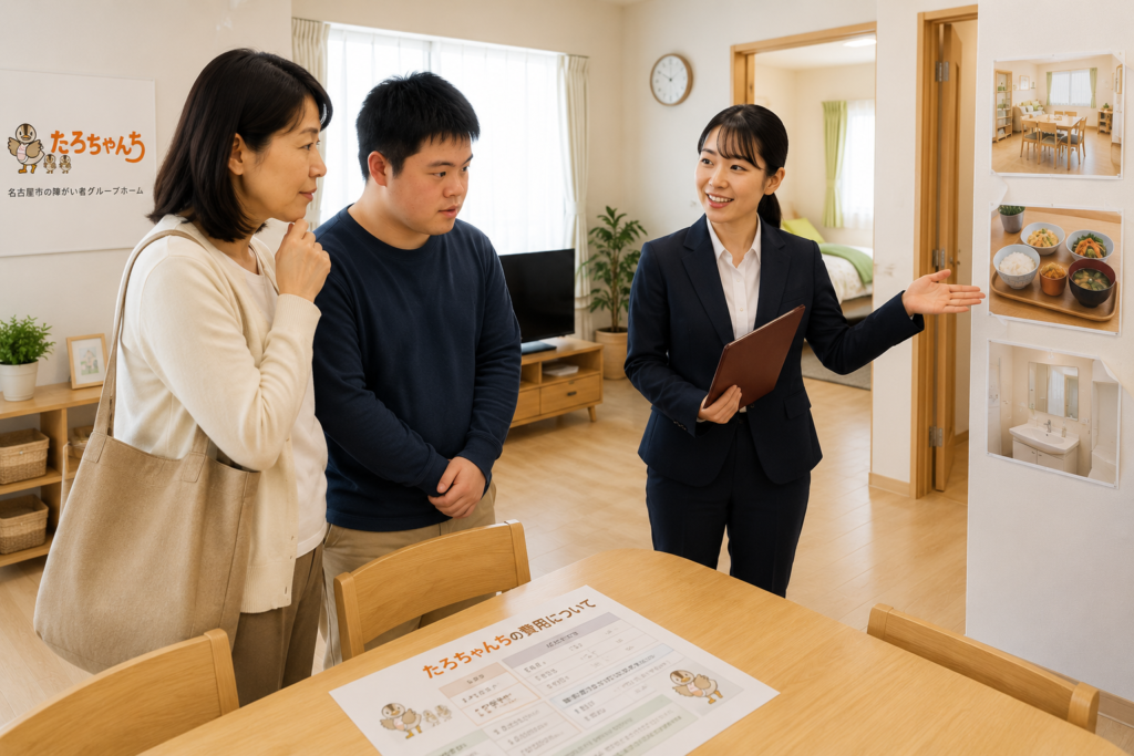 名古屋市で障がい者グループホームの費用と生活環境を確認する家族
