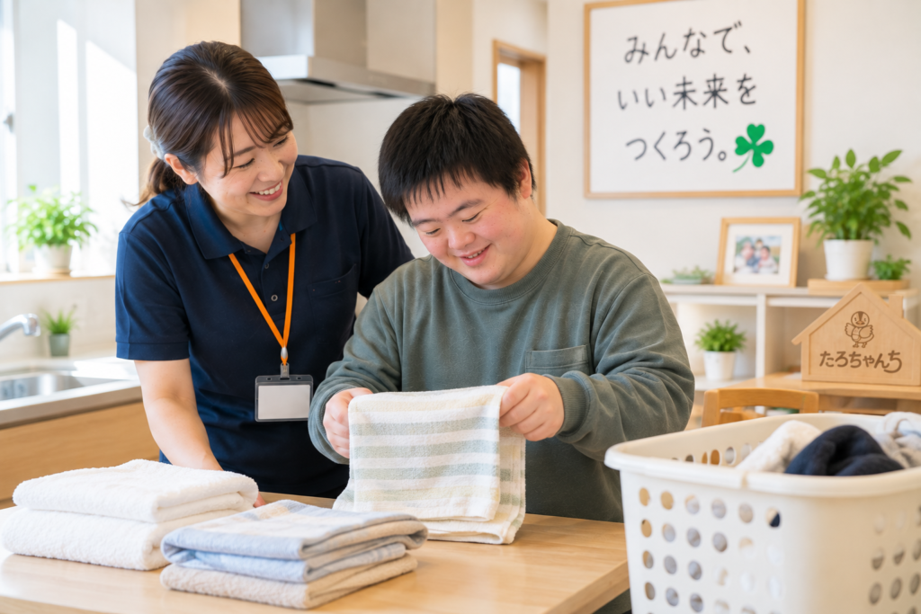 親亡き後に備えてグループホームで生活力を身につける利用者